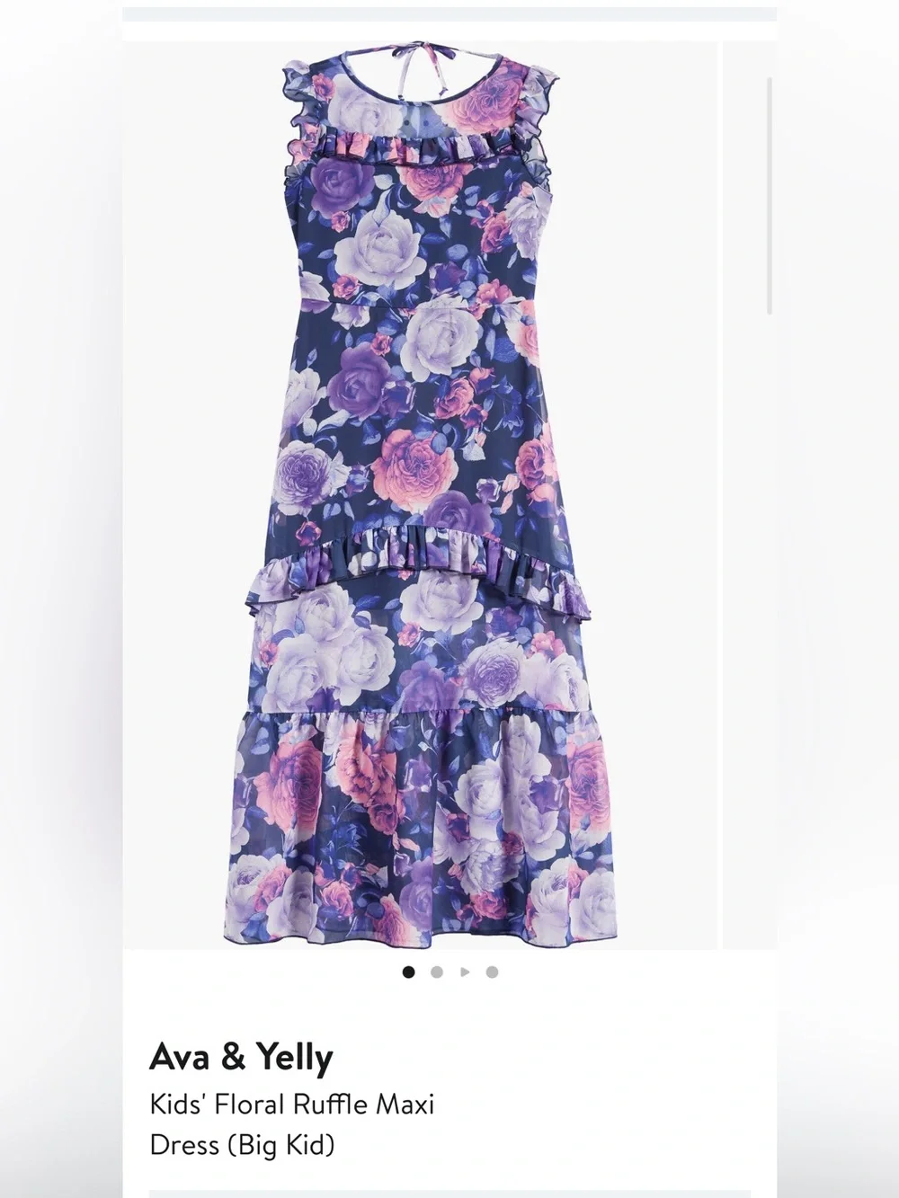 Kids Floral Ruffle Dress